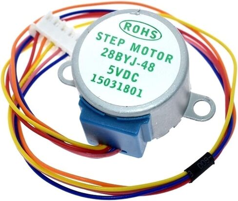 Model Geared 28BYJ-48-5V Stepper Motor, 28BYJ-48-12V 1/64 Step Motor, DC 5V 12V 4-Phase 5-Wire Gear Motor Rotating Torque (Size : Voltage 5V) in Saudi Arabia