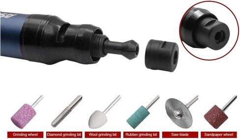 Pencil Type Pneumatic Micro Die Grinder Kits High Speed Mini Air Polishing Pen Grinding Cutting Tool(E56L290-308) in Saudi Arabia