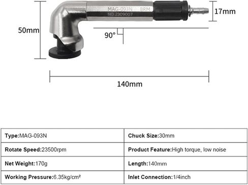 طاحونة زاوية هوائية صغيرة MSG-093N 90 درجة ماكينة الطحن الهوائية زاوية صغيرة أداة تلميع هوائية للرياح in Kuwait