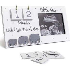 Wonders Ladiess - Baby Sonogram Picture Frame – Ultrasound Photo Frame with Countdown Weeks & Due Date – Pregnancy Announcement Gift for Expecting Parents, First Time Mom & Grandparents – Baby Shower Keepsake Decor in Saudi Arabia
