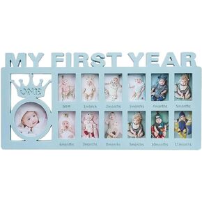 Creative Baby Commemorate First 12 Months Picture Frame Kids Growing Memory Gift DIY Newborns First Year Souvenirs Photo Frame (white) in Saudi Arabia