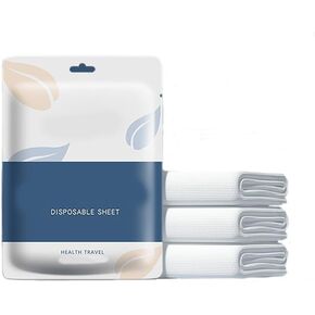 3Pcs/4Pc Disposable Sheets Set for Travel Disposable Fitted Sheet Bedding Cover Disposable Bed Sheet and Pillowcases (Single Set, Single XL) in Saudi Arabia