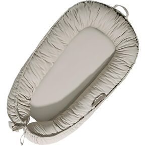 Baby Lounger - Baby Lounger for Newborn 0-24 Months, Soft Breathable Cotton Infant Lounger Cover, Portable Baby Nest for Travel, Newborn Essentials (Sienna) in Saudi Arabia