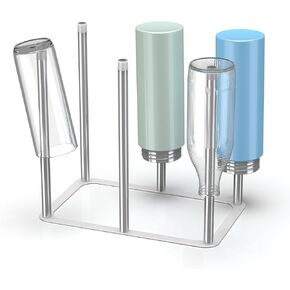 رف تجفيف زجاجات المياه، رف تجفيف زجاجات الأطفال من الفولاذ المقاوم للصدأ، رف تجفيف الأكياس البلاستيكية القابلة لإعادة الاستخدام، رف حامل المطبخ للزجاج والأكواب والأكواب وبرطمانات الماسون والزجاجات الرياضية in Kuwait