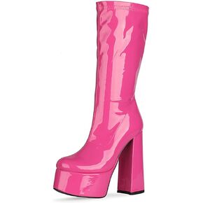 MeiLuSi GoGo Boots for Women Platform Knee High Boots Chunky Block 90s 70s Go Go Disco Shoes in Saudi Arabia