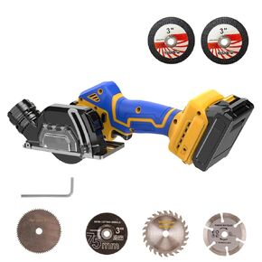 أداة قطع لاسلكية متوافقة مع بطارية ديوالت 20 فولت ماكس، منشار محرك بدون فرش، قاطع بلاط زاوية طاحونة لاسلكية، مع 6 شفرات منشار 3 بوصة للمعادن والخشب والبلاط والبلاستيك (بدون بطارية) in Kuwait