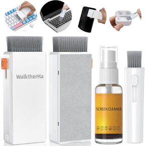 Keyboard Cleaner Laptop Cleaning Kit, All in One Keyboard Cleaning Kit with Car Screen Cleaner Spray, Retractable Detailing Brush for Phone iPhone Computer PC MacBook Airpod Camera Lens Elecitroncs in Kuwait