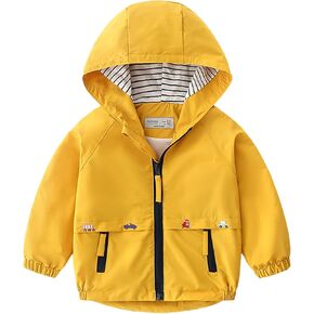 Toddler Boys Windbreaker Jacket Little Boys Hooded Coat Kids Lightweight Zip Hooded Windproof Jacket Casual Outerwear in Kuwait
