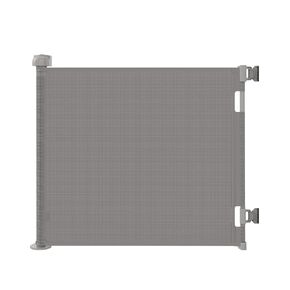 Retractable Baby Gate for Stairs & Doorways, 55" Wide x 33.6" Tall Easy Installation Mesh Dog Gate for Indoor & Outdoor Use,Pet and Dog Safety Gate for Hallways(Grey) in Saudi Arabia