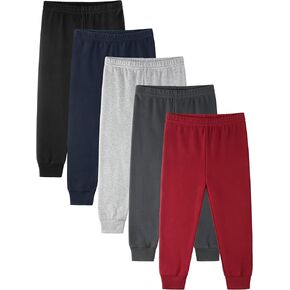 5-Pack Toddler Boy Pants, 2-5T Cotton Boys Joggers Pull-On Pants for Kids, Multicolor in Kuwait