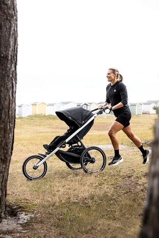 عربة الأطفال Thule Glide 3 الفردية لجميع التضاريس والركض، خفيفة الوزن، إطارات مملوءة بالهواء، فرامل يد ملتوية، عجلة أمامية ثابتة in Kuwait