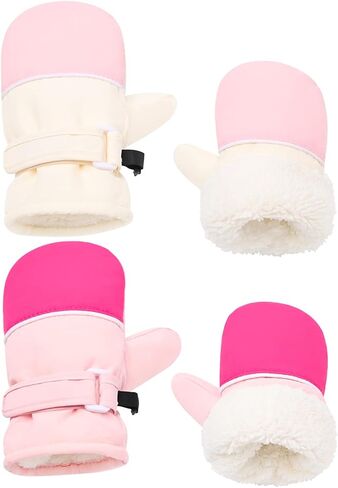 Fleece Lined Mittens for Baby Boys Girls,Baby Toddler Little Kids Winter Gloves Mittens for Children in Saudi Arabia