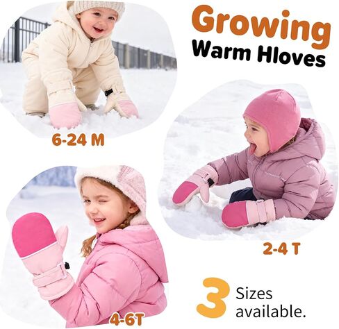 Fleece Lined Mittens for Baby Boys Girls,Baby Toddler Little Kids Winter Gloves Mittens for Children in Saudi Arabia