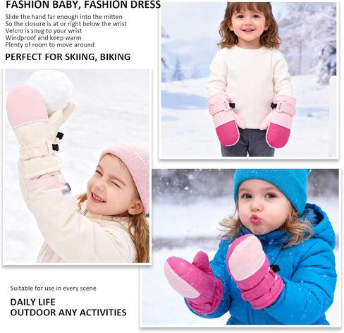 Fleece Lined Mittens for Baby Boys Girls,Baby Toddler Little Kids Winter Gloves Mittens for Children in Saudi Arabia