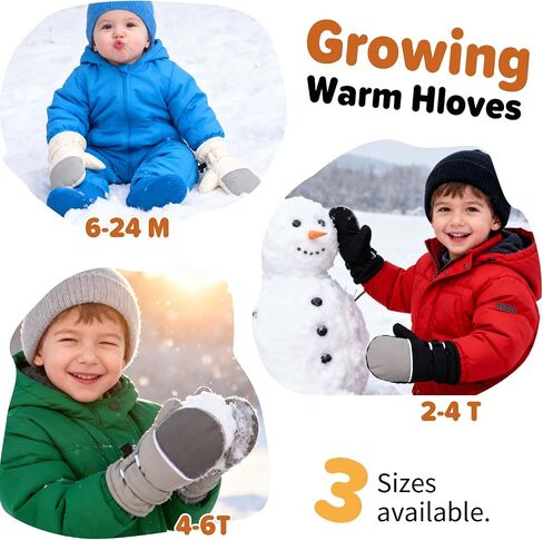 Fleece Lined Mittens for Baby Boys Girls,Baby Toddler Little Kids Winter Gloves Mittens for Children in Saudi Arabia
