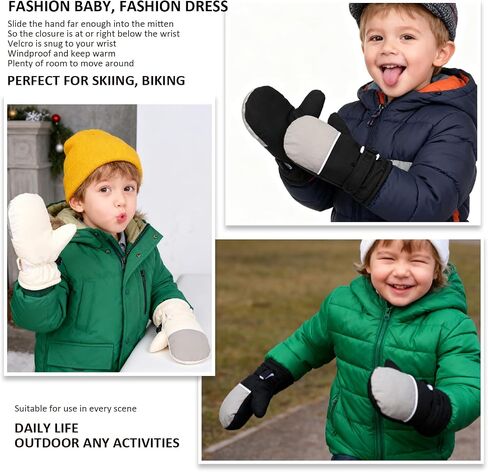 Fleece Lined Mittens for Baby Boys Girls,Baby Toddler Little Kids Winter Gloves Mittens for Children in Saudi Arabia
