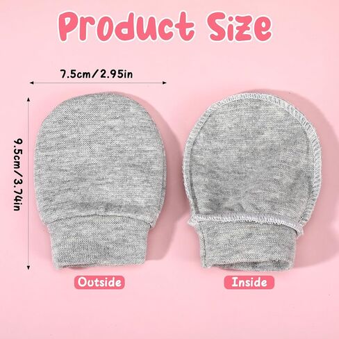 8 Pairs Newborn Infant Toddler Mittens, Elastic Cotton No Scratch Newborn Baby Wrist Gloves for Baby Boy Girl 0-6 Months (8 Colors) in Saudi Arabia