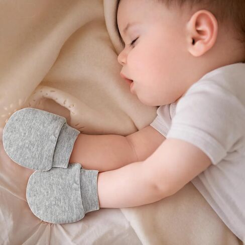 8 Pairs Newborn Infant Toddler Mittens, Elastic Cotton No Scratch Newborn Baby Wrist Gloves for Baby Boy Girl 0-6 Months (8 Colors) in Saudi Arabia