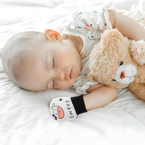 8 Pairs Newborn Infant Toddler Mittens, Elastic Cotton No Scratch Newborn Baby Wrist Gloves for Baby Boy Girl 0-6 Months (8 Colors) in Saudi Arabia