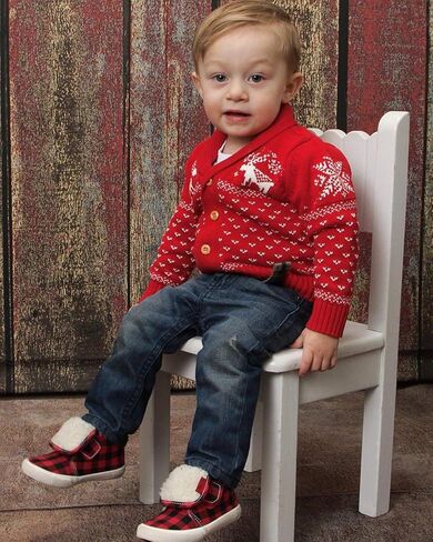 ZOEREA Toddler Unisex Baby Button-up Cotton Coat Deer Christmas Cardigan Sweater in Kuwait