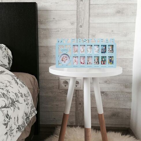 إطار صورة إبداعي لإحياء ذكرى أول 12 شهرًا للأطفال هدية الذاكرة المتنامية DIY إطار صور تذكاري لحديثي الولادة في السنة الأولى (أبيض) in Saudi Arabia