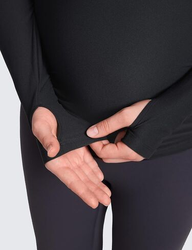 CRZ YOGA Cloudweight Maternity Long Sleeve Tops for Women Ruched Pregnancy Workout Casual Athletic Shirts Soft Lightweight in Saudi Arabia