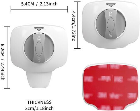 Knob Switch Child Proof Oven Lock Baby Safety Oven Door Lock for Toddlers Heat-Resistant Adhesive no Tools Need or Drill (White-1Pcs) in Saudi Arabia
