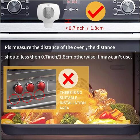 Knob Switch Child Proof Oven Lock Baby Safety Oven Door Lock for Toddlers Heat-Resistant Adhesive no Tools Need or Drill (White-1Pcs) in Saudi Arabia