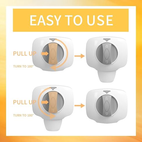 Knob Switch Child Proof Oven Lock Baby Safety Oven Door Lock for Toddlers Heat-Resistant Adhesive no Tools Need or Drill (White-1Pcs) in Saudi Arabia