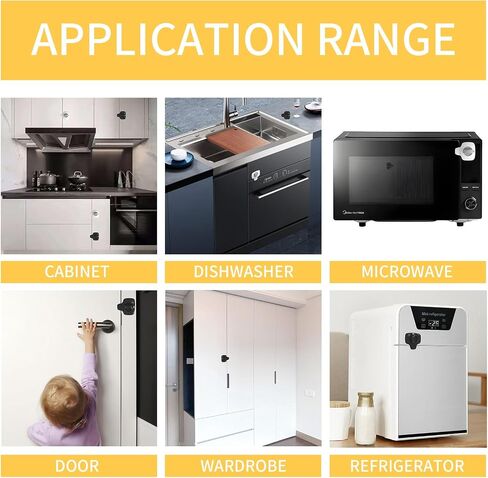 Knob Switch Child Proof Oven Lock Baby Safety Oven Door Lock for Toddlers Heat-Resistant Adhesive no Tools Need or Drill (White-1Pcs) in Saudi Arabia