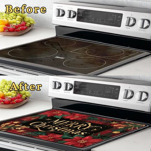 غطاء علوي للموقد الكهربائي - عيد شكر سعيد - غطاء موقد زجاجي مقاوم للحرارة، واقي سطح زجاجي للفتيات الصغيرات والتماثيل، واقي علوي للموقد متعدد الأغراض in Kuwait