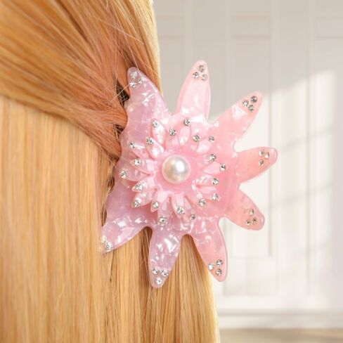 مشبك انتزاع زهرة البتلة بطبقة مزدوجة من الشعر القرصي نصف ربطة عنق مزاج بسيط (النوع C عباد الشمس 8 سم) in Kuwait