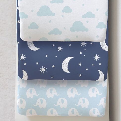 100% Organic Cotton Baby Lounger or Changing Pad Covers with Reenforced Safety Strap Holes. Fits Evolur, Munchkin, Delta, Snuggle Me and More. Multi-Use, Pink for Girl. 3 Pk of Covers Only. in Saudi Arabia