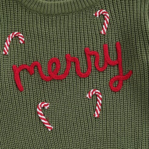 Toddler Baby Girl Boy Sweater Christmas Tree Pompoms Embroidery Knit Sweatshirts Tops Pullover Fall Winter Clothes in Saudi Arabia