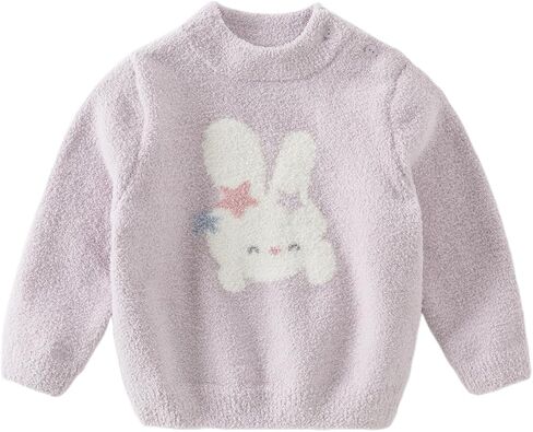 DAVE&BELLA Toddler Baby Girl Boy Knit Sweater, Cute Animal-Themed Plush Pullover Sweater Fall Winter Crewneck Long Sleeve Top in Kuwait