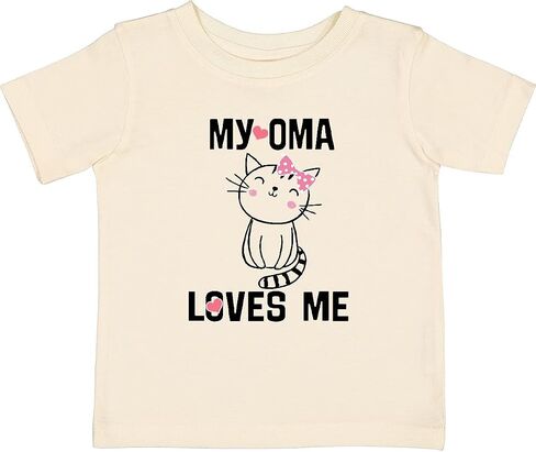 inktastic My Oma Loves Me Girl Cat Baby T-Shirt in Saudi Arabia