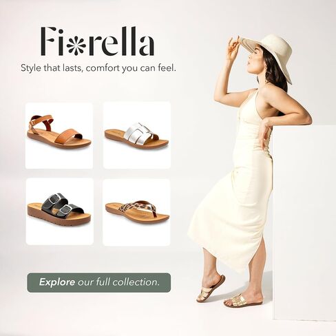 FIORELLA Sandals Women Womens Sandals Comfortable Slides Dress Shoes for Women | Lightweight Summer Shoes Slip-On Flats in Saudi Arabia