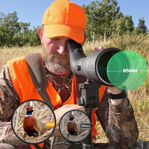 Gosky Flagship DiamondEdge 20-60x80 Spotting Scope with Tripod, Carrying Bag and Quick Phone Holder - BAK4 High Definition Waterproof Spotter Scope for Bird Watching Wildlife observing,Green in Saudi Arabia