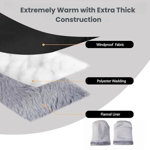 Winter Stroller Hand Muff - Water-Repellent Anti-Freeze Gloves with Plush Lining for Stroller Handlebars in Saudi Arabia
