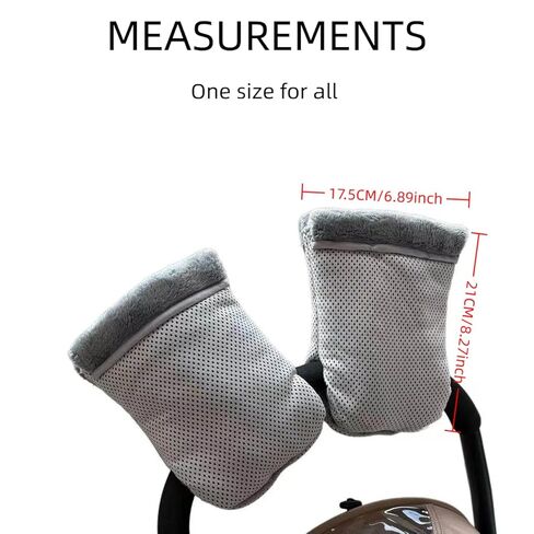Winter Stroller Hand Muff - Water-Repellent Anti-Freeze Gloves with Plush Lining for Stroller Handlebars in Saudi Arabia