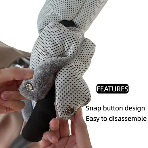 Winter Stroller Hand Muff - Water-Repellent Anti-Freeze Gloves with Plush Lining for Stroller Handlebars in Saudi Arabia