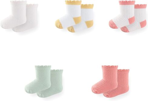 Unisex Baby Boy Girl Socks 5 Pack Ankle Crew Socks Breathable Socks Newborn Accessories Set in Saudi Arabia