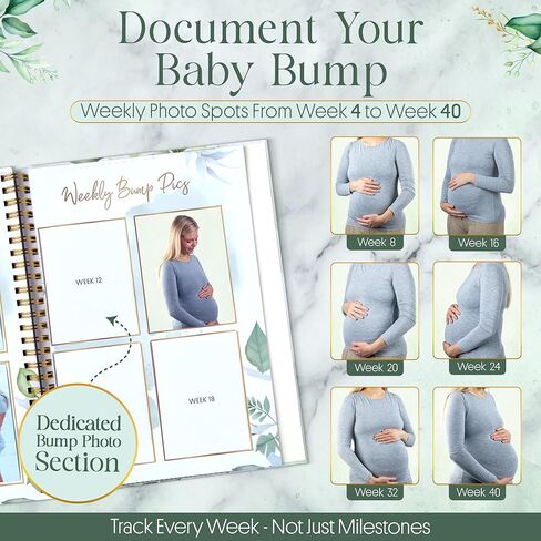 Pregnancy Journal For First Time Moms 2025 – Baby Journal, Customize Pregnancy Book With Weekly Prompts, Memory Pages, Keepsake Planner For Expecting Mothers in Saudi Arabia