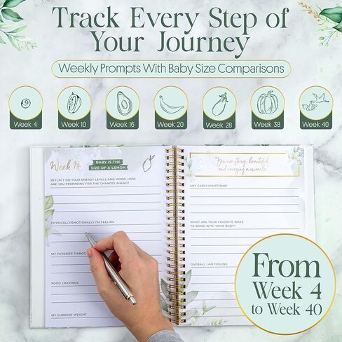 Pregnancy Journal For First Time Moms 2025 – Baby Journal, Customize Pregnancy Book With Weekly Prompts, Memory Pages, Keepsake Planner For Expecting Mothers in Saudi Arabia