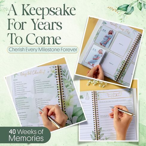 Pregnancy Journal For First Time Moms 2025 – Baby Journal, Customize Pregnancy Book With Weekly Prompts, Memory Pages, Keepsake Planner For Expecting Mothers in Saudi Arabia
