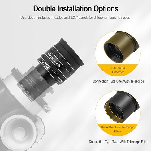 Astromania Telescope Eyepiece 7.5mm, Wide Angle 58 Degree Apparent Field Planetary Eyepiece for 1.25 inch Astronomy Telescope & Filter, Fully Multi-Coated Telescope Accessory for Planetary Observation in Saudi Arabia