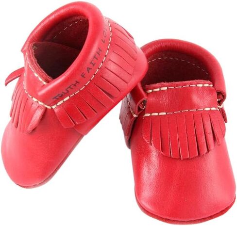First Steps Classic Green Leather Moccasins with Bible Verse, 3 M US Infant in Saudi Arabia