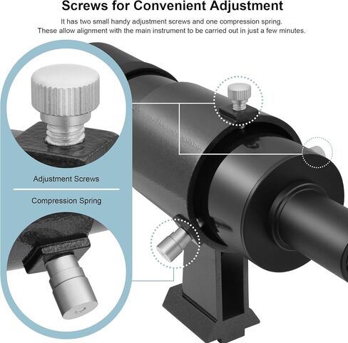 Alstar Finder Scope, 9x50 Finderscope Provides Not-Corrected Image Both a Bright Image and Comfortable Viewing for Astronomy Telescopes, Fully Multi-Coated Optics Adjustable Bracket in Saudi Arabia