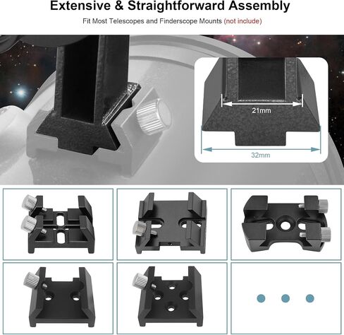 Alstar Finder Scope, 9x50 Finderscope Provides Not-Corrected Image Both a Bright Image and Comfortable Viewing for Astronomy Telescopes, Fully Multi-Coated Optics Adjustable Bracket in Saudi Arabia