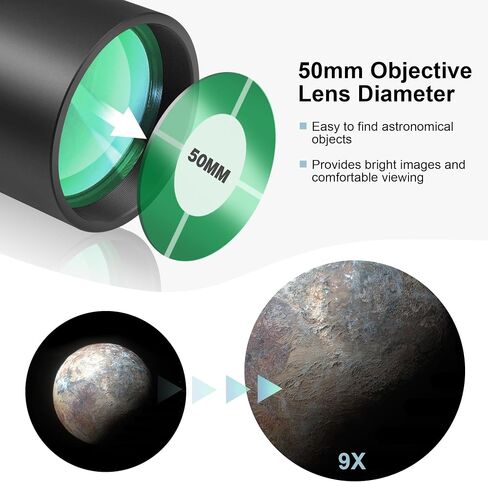 Alstar Finder Scope, 9x50 Finderscope Provides Not-Corrected Image Both a Bright Image and Comfortable Viewing for Astronomy Telescopes, Fully Multi-Coated Optics Adjustable Bracket in Saudi Arabia